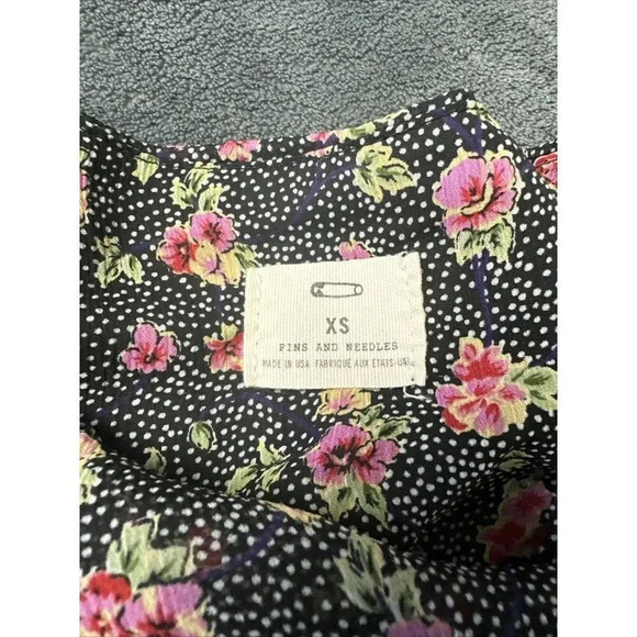 Pins and Needles Boho Multicolor Floral Tunic Babydoll Top Size XS - Picture 9 of 16